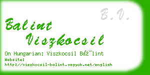 balint viszkocsil business card